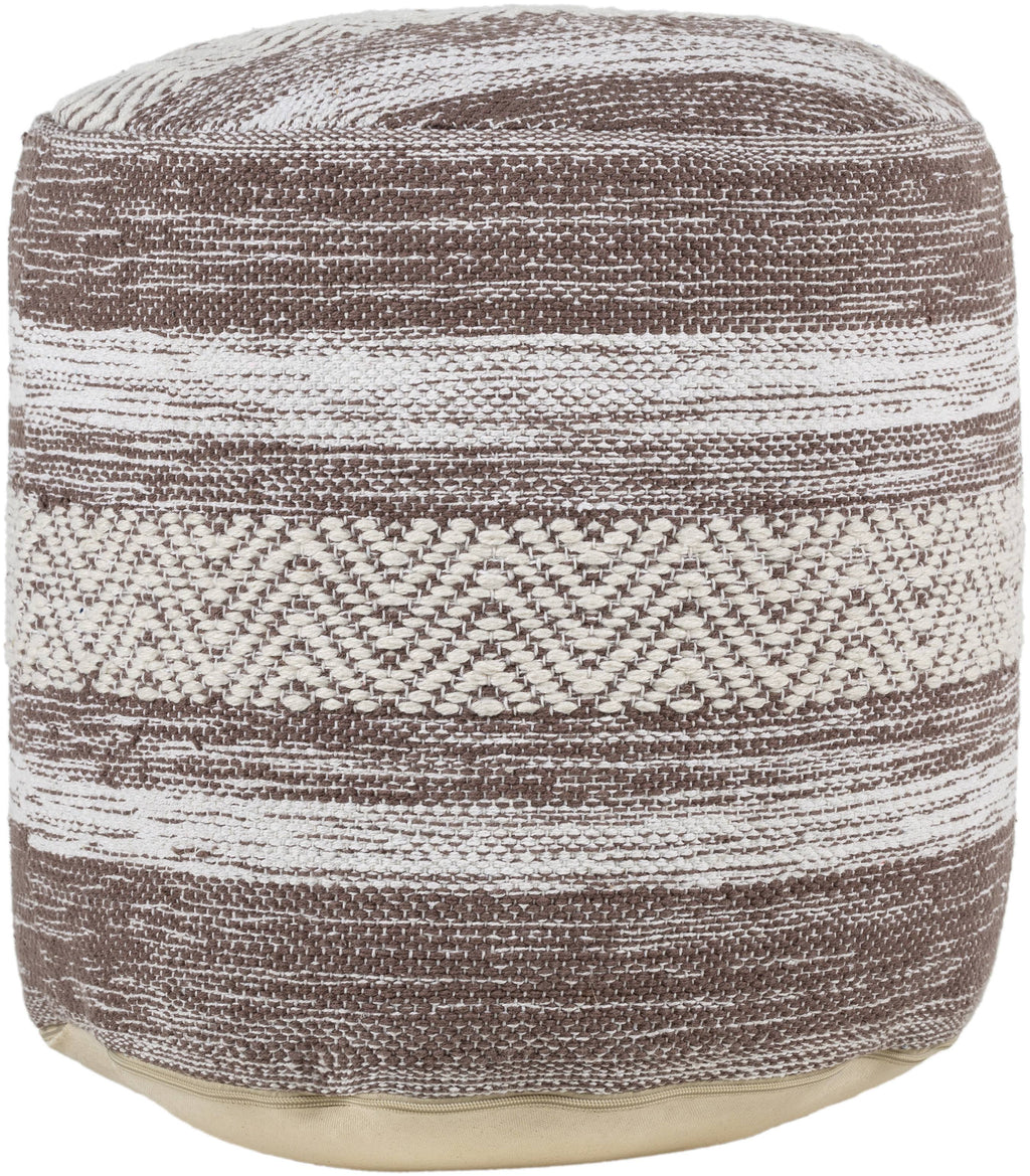 Beige Cotton Pouf A492