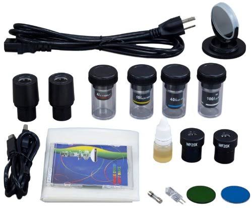 40X-2000X Digital Darkfield Binocular Compound Microscope with 3.0MP USB Camera C288