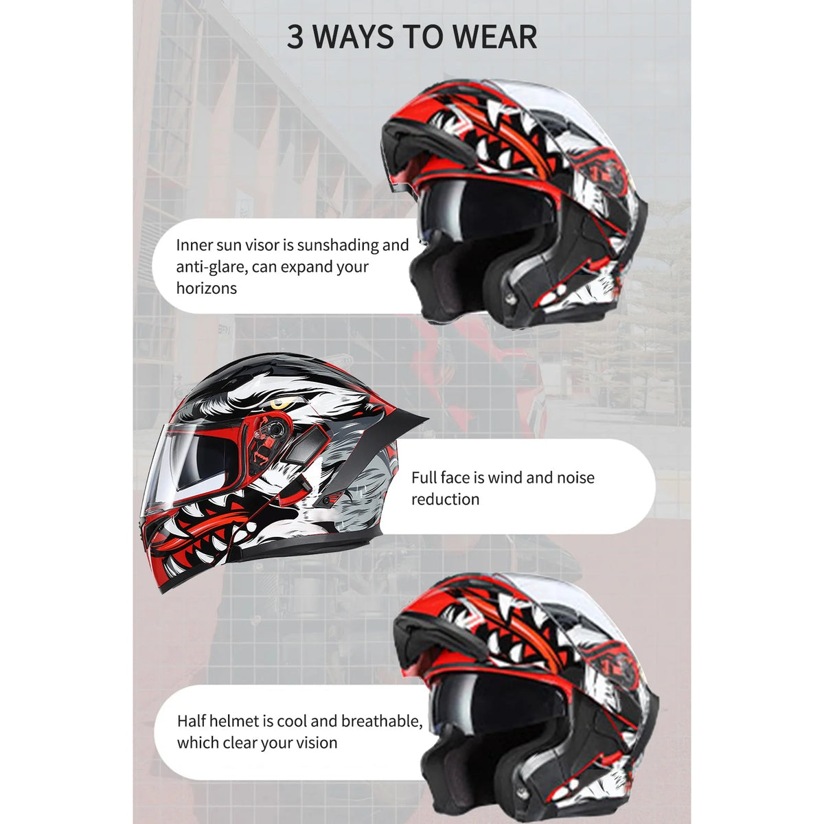 Motorcycle Full Face Helmet P574