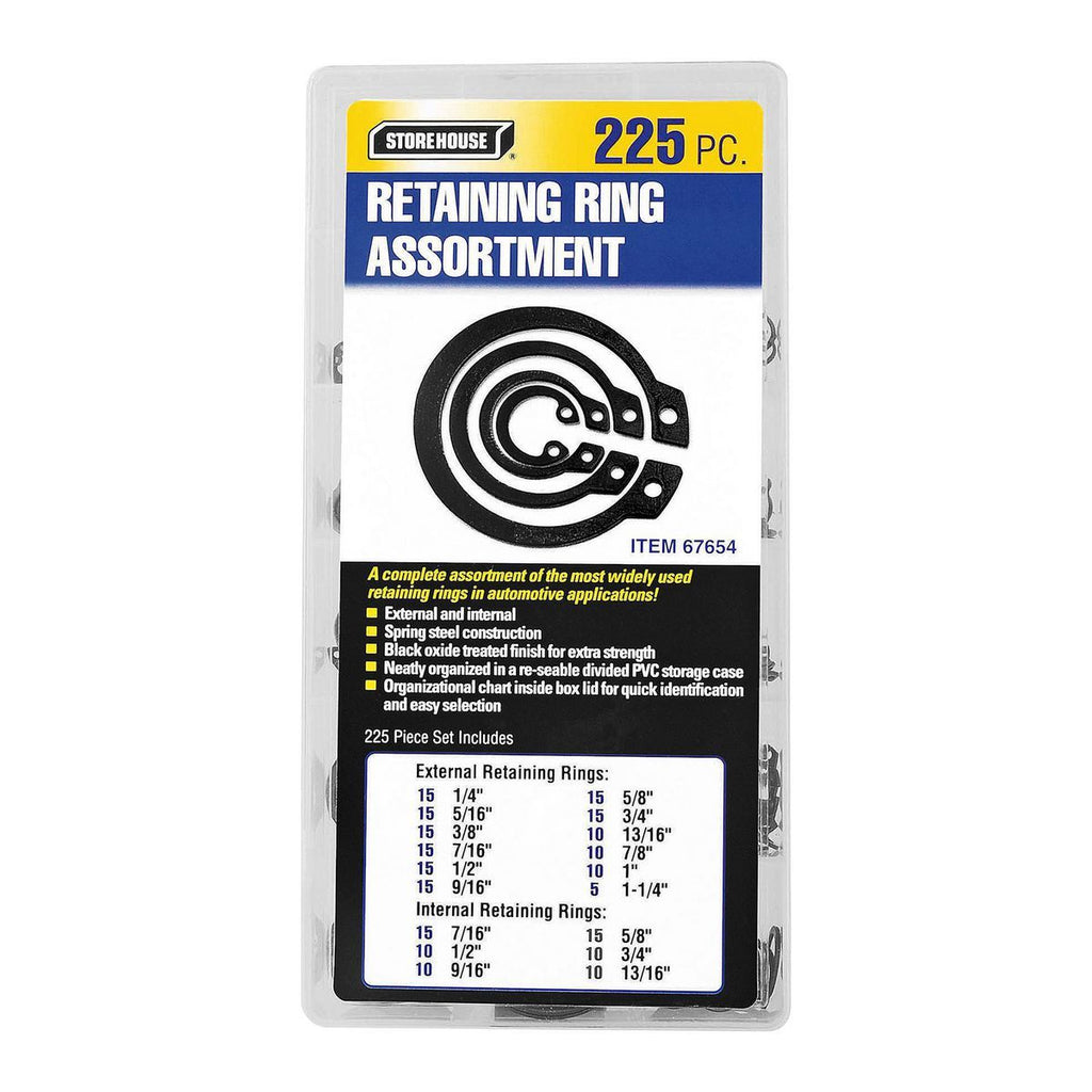 225-Piece Retaining Ring Assortment J70724