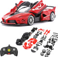 92PCs 1:18 RC Ferrari FXXK EVO Model Car Kit, Red I812