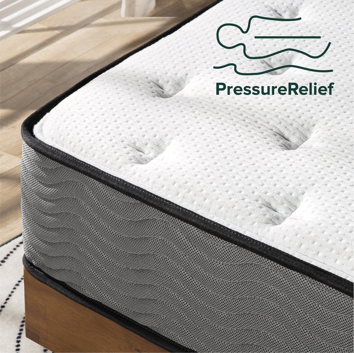 Queen Comfort Foam and Pocket Spring Hybrid Mattress Y869