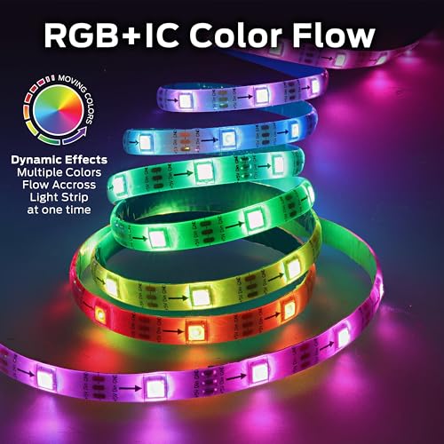 10ft Sound Reactive RGB+IC LED Strip Lights X14513