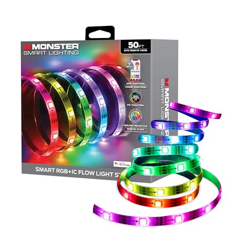 10ft Sound Reactive RGB+IC LED Strip Lights X14513
