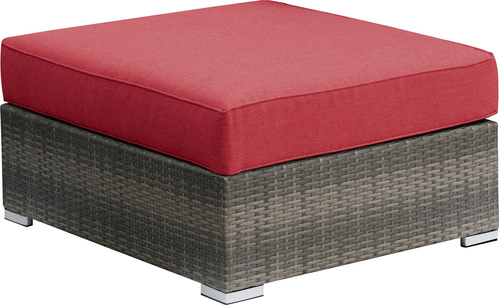 Red Resin Wicker Modular Sofa Set, 2pc D250796