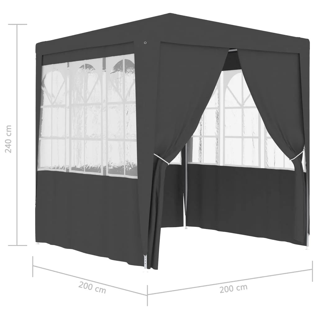 Party Tent with Side Walls 6.6'x6.6' Anthracite A81771