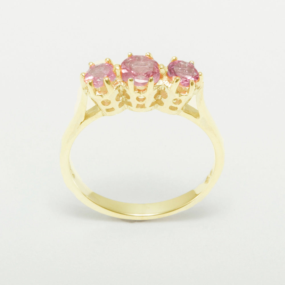 14k Yellow Gold Pink Tourmaline Engagement Ring Q93143