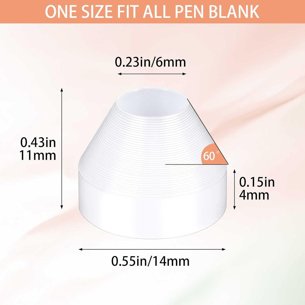 20 Pack White Non-Stick Pen Bushing for CA Finishing Pen Turning B610798