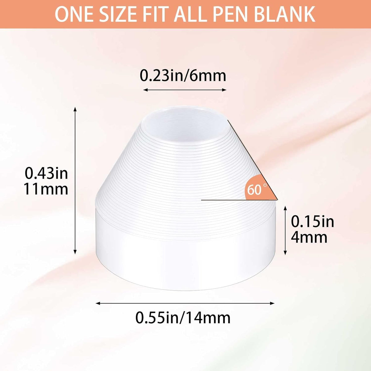 20 Pack White Non-Stick Pen Bushing for CA Finishing Pen Turning B610798