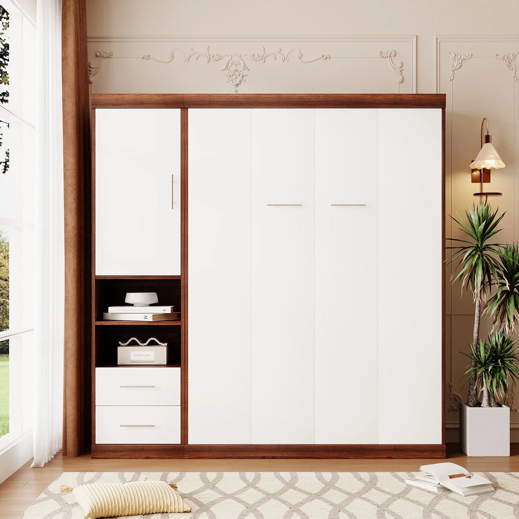 Twin Size Murphy Bed with Cabinet X68372