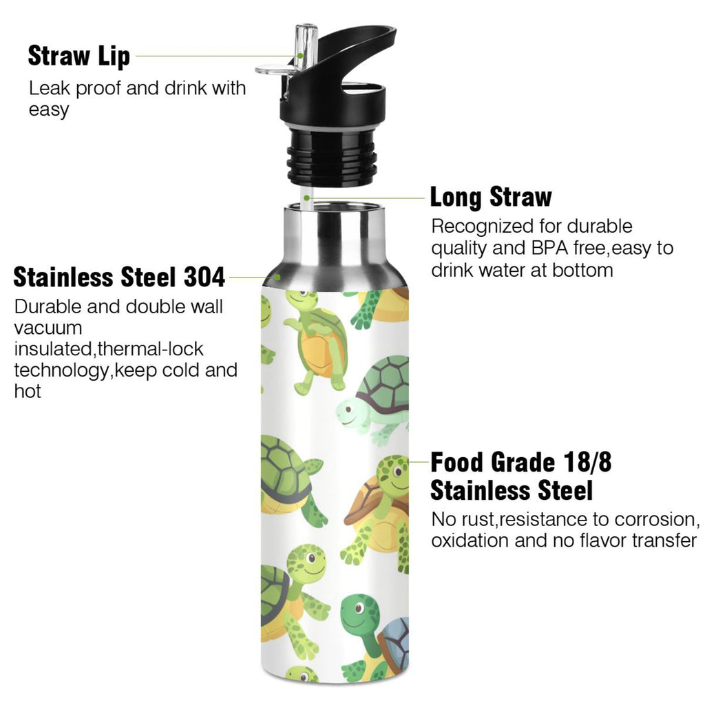 Insulated Stainless Steel Water Bottle with Straw Lid 20 oz J670