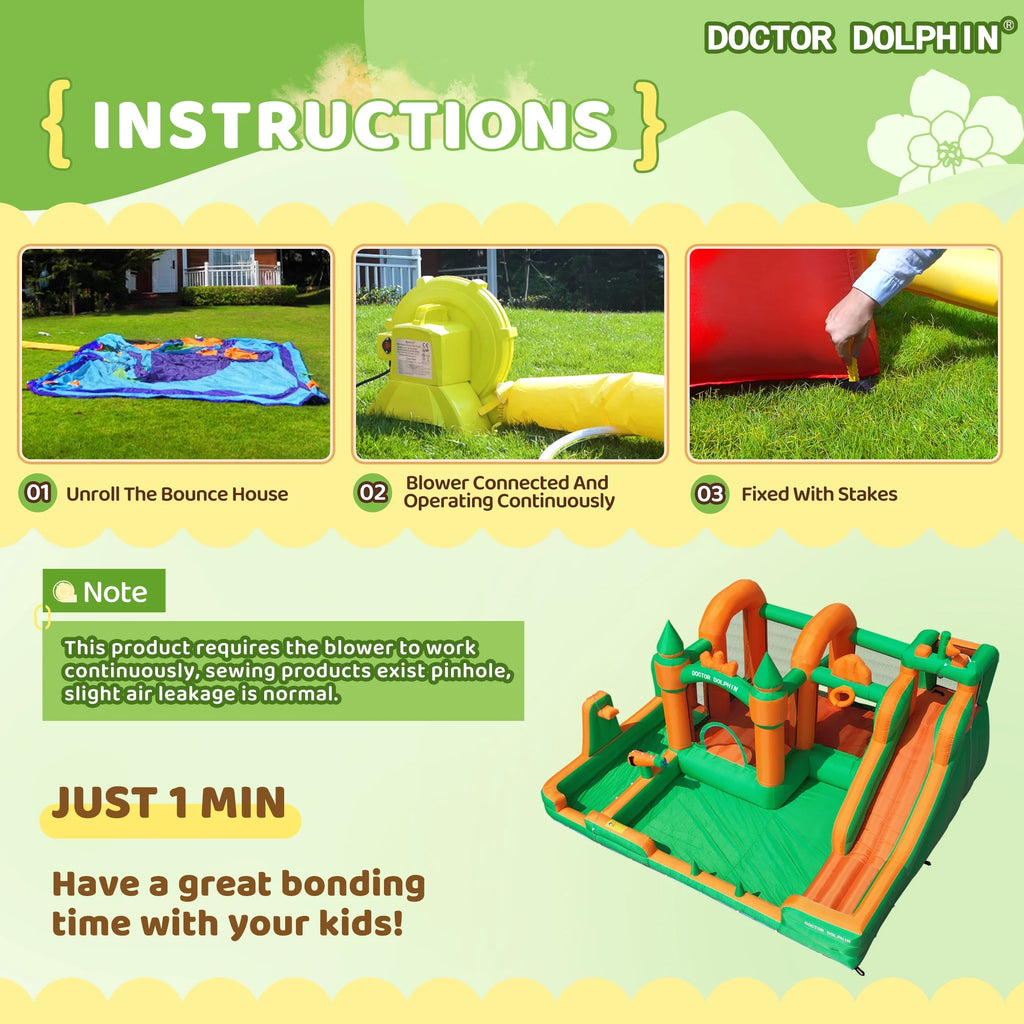 Inflatable Water Slide Bounce House with Blower R3987