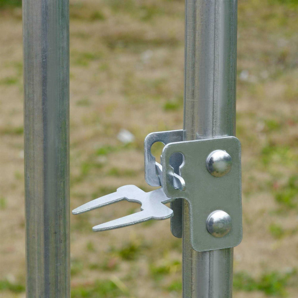 Metal Chicken Coop Walk-in Enclosure with Cover O3296