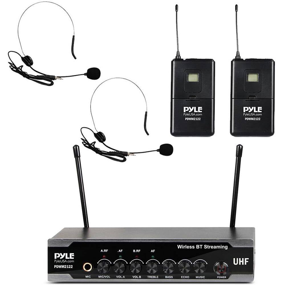 UHF Wireless System with 2 Bodypacks, 2 Headset Mics & Receiver K929