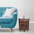 Burnt Wood Octagonal Accent Table P95489