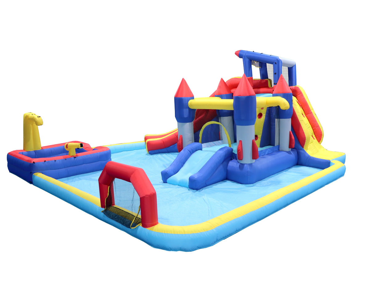 7-in-1 Inflatable Water Park with Splash Pool G6966