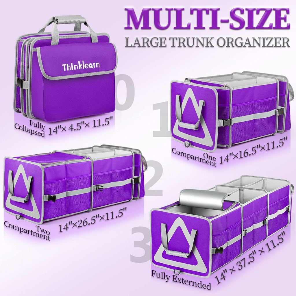 Purple Waterproof Trunk Organizer with Cooler, Pack of 2 S138021