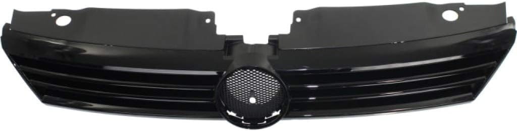 Textured Gray Plastic Grille Assembly with Black Molding M744