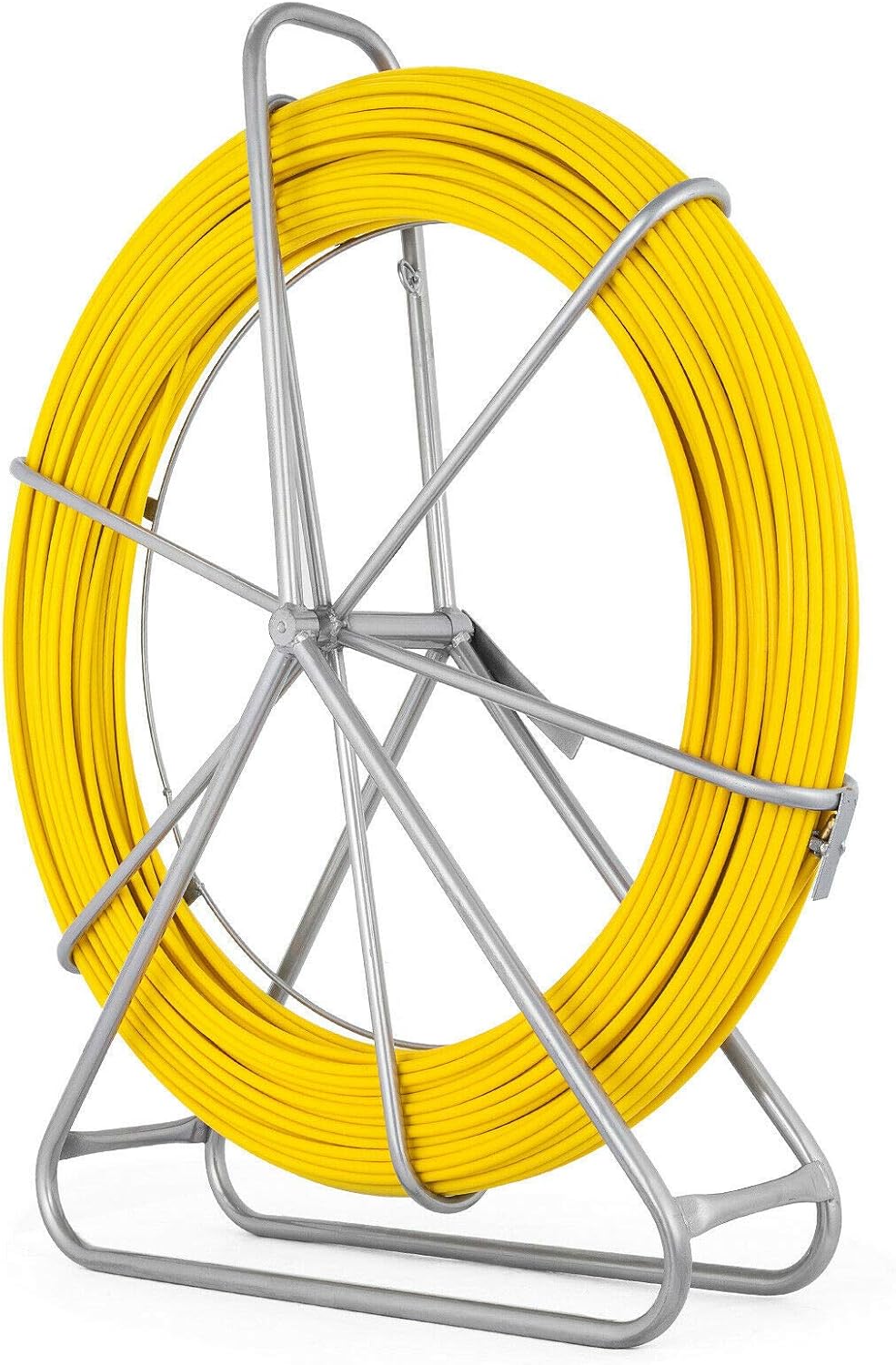 Fiberglass Fish Tape 6MM 656FT with Steel Reel Stand V4150