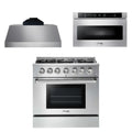 36 Propane Gas Range, Range Hood, Microwave U20761