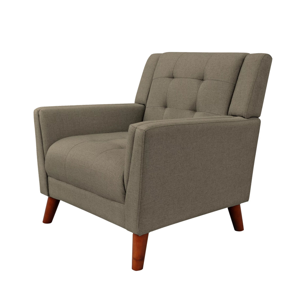 Mocha Tufted Fabric Arm Chair K8225