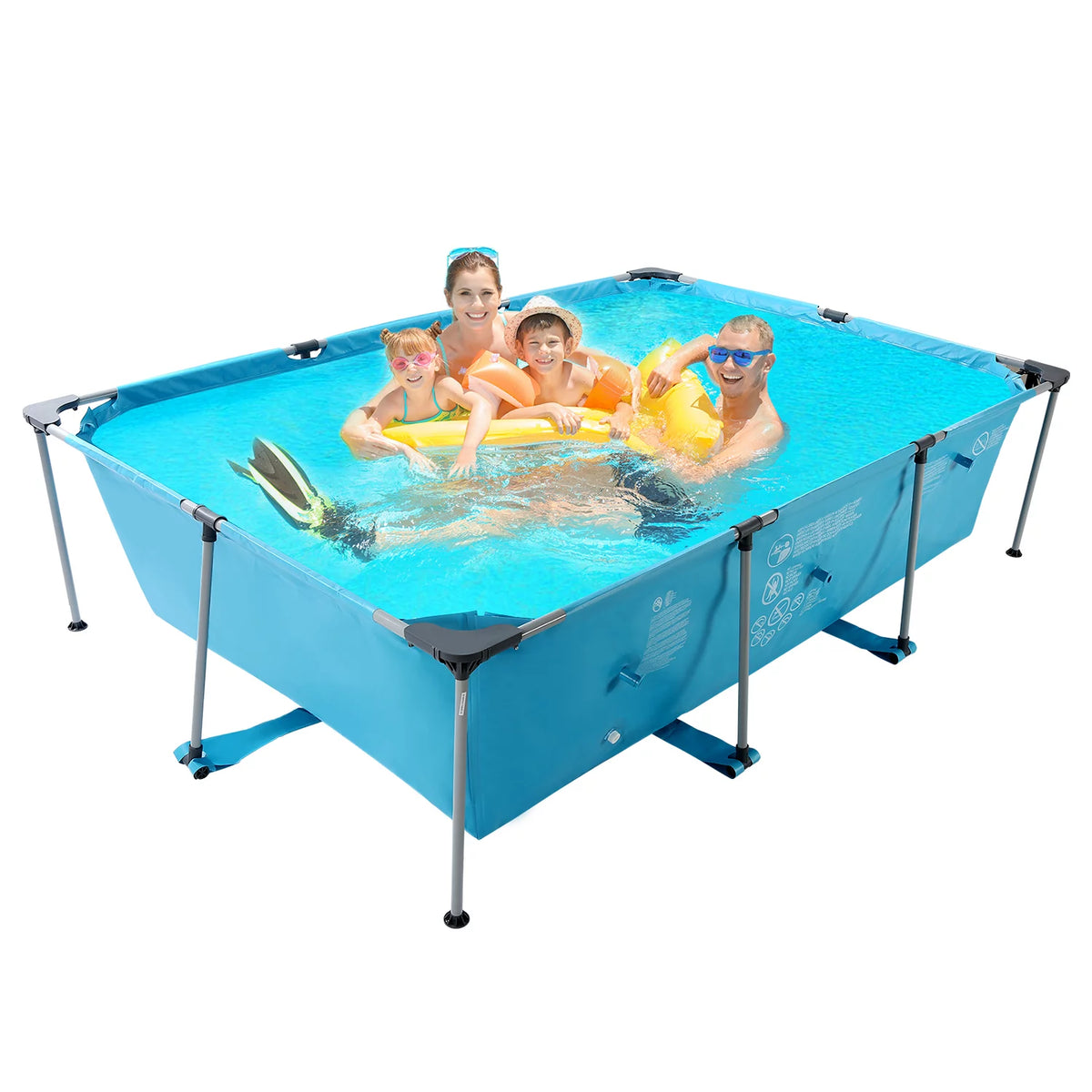 15ft Rectangle Metal Frame Swimming Pool C8367