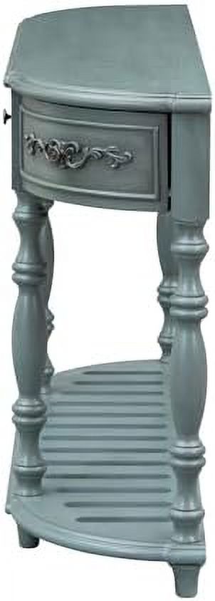 Retro Curved Console Table with 2 Top Drawers and Solid Wooden Frame K227