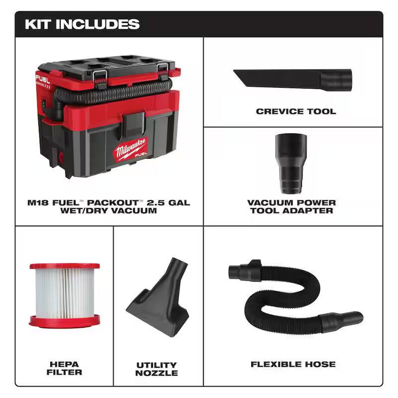 Cordless 2.5 Gal Wet/Dry Vacuum with Swiveling Palm Brush Tool I3251