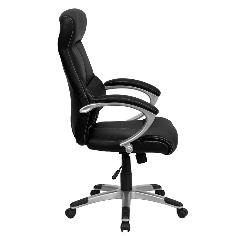 Black LeatherSoft Executive Swivel Office Chair O924