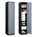71" Gray Steel Storage Cabinet with Door P187
