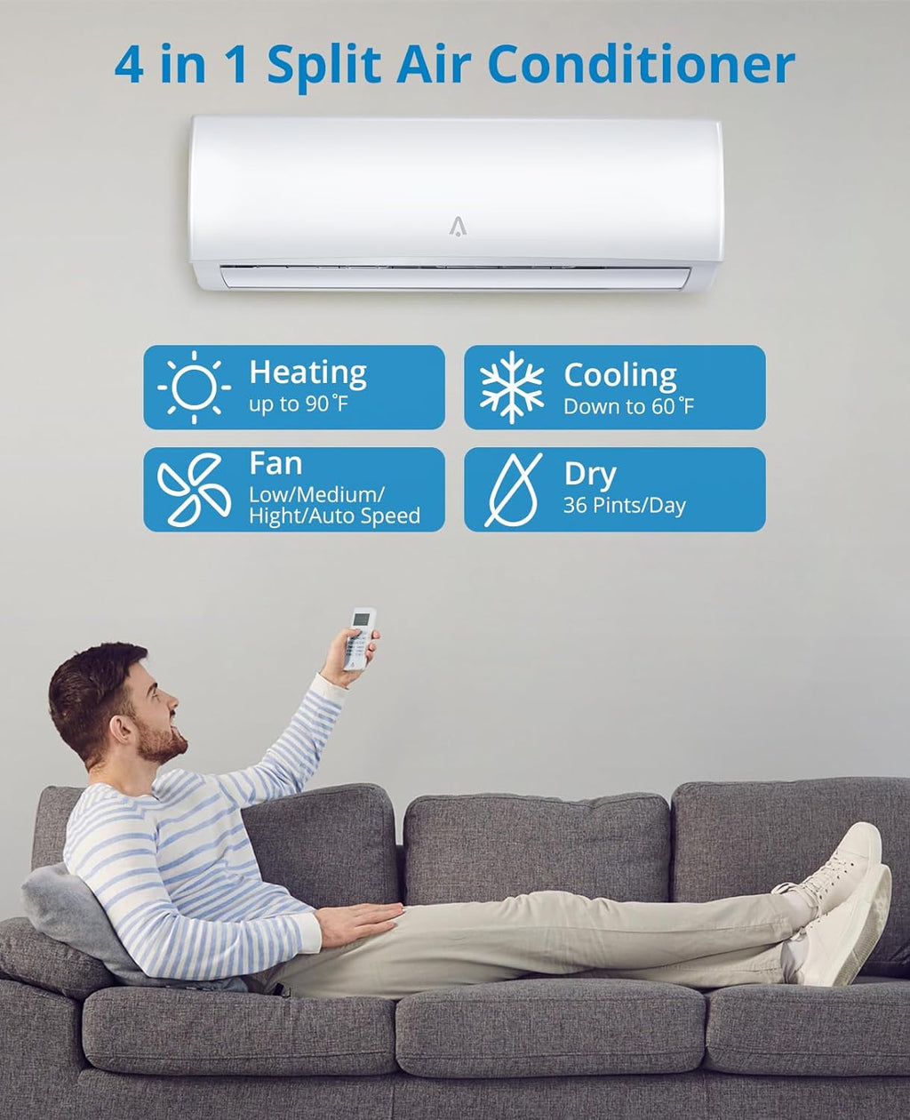 18,000 BTU Split Air Conditioner and Heating System O66666