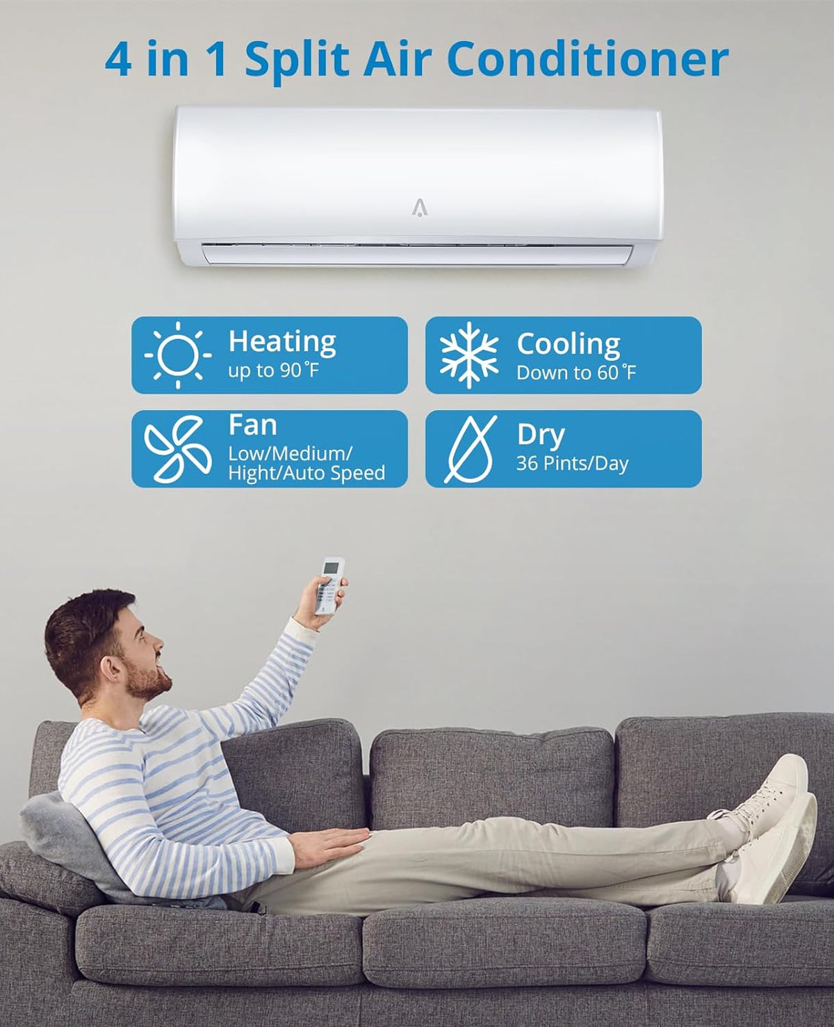 18,000 BTU Split Air Conditioner and Heating System O66666