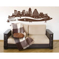 Pink 99in x 34in Cityscape Wall Decal N4997