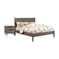 Gray Solid Wood Bedroom Set King + Nightstand R3071
