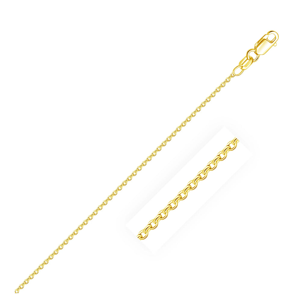 14k Yellow Gold Cable Link Chain 1.5mm U70426