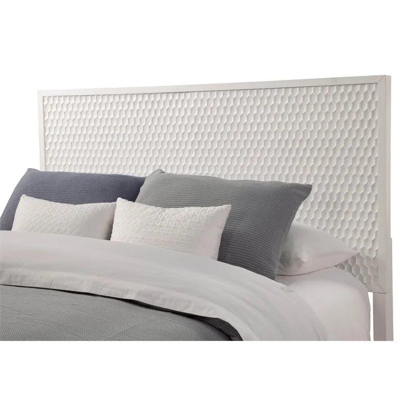 Queen Headboard & Mini Wood Desk in White I2449