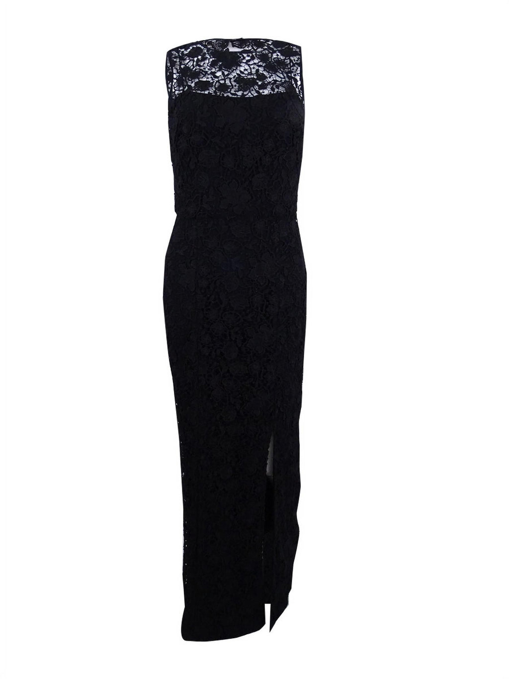 Black Lace Open Back Gown E658