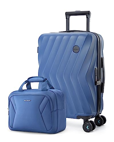 Black PC Hardside Carry On Luggage with Spinner Wheels U6206