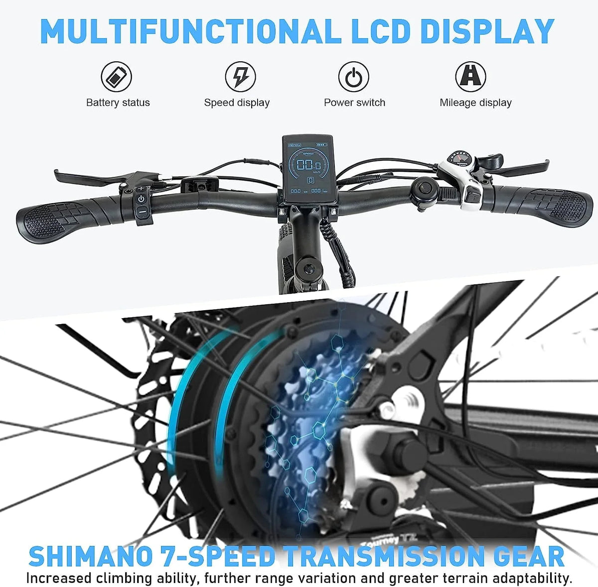 Electric Bike 500W 36V 12Ah Aluminum Alloy 7 Speed T536