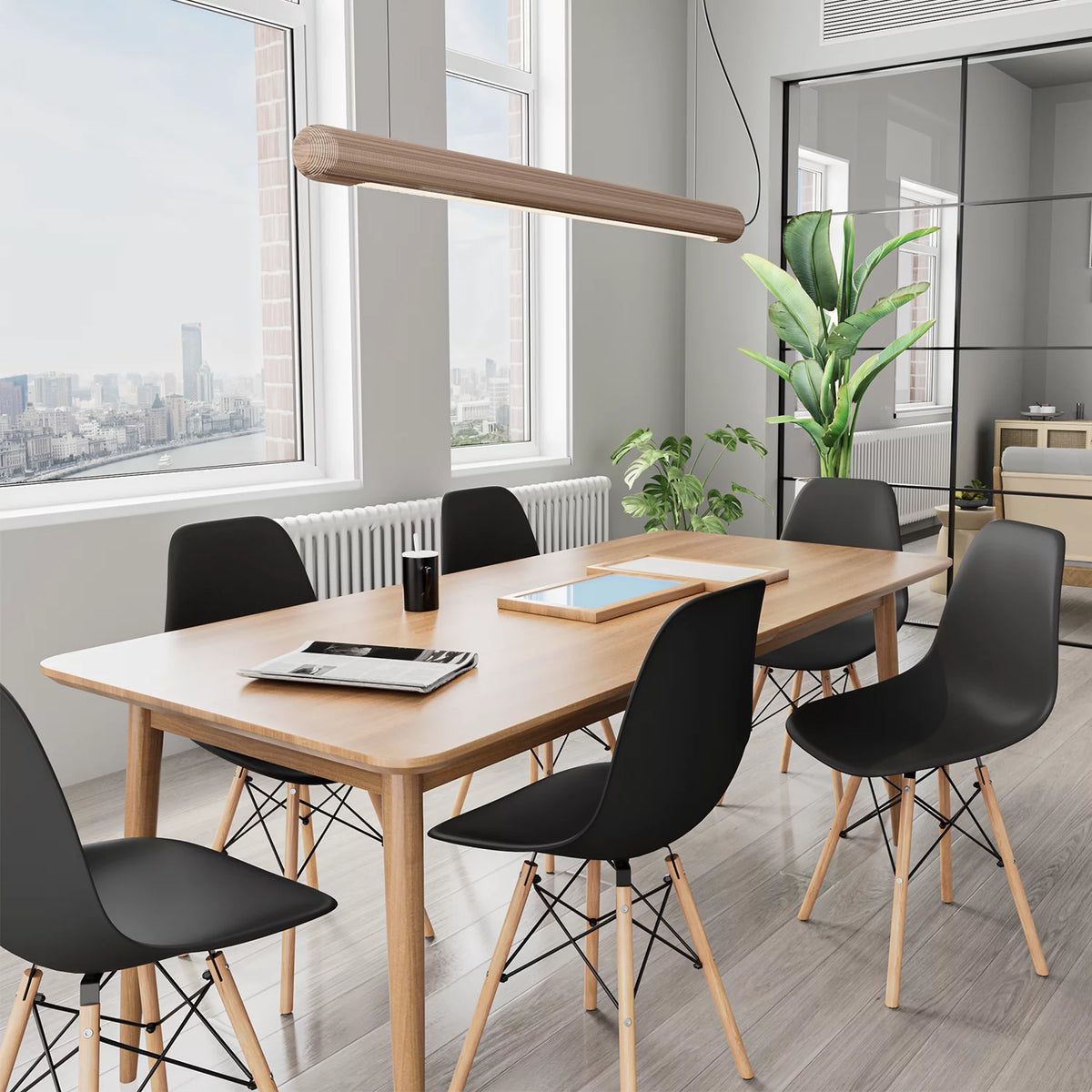 Black Plastic Dining Chair W223