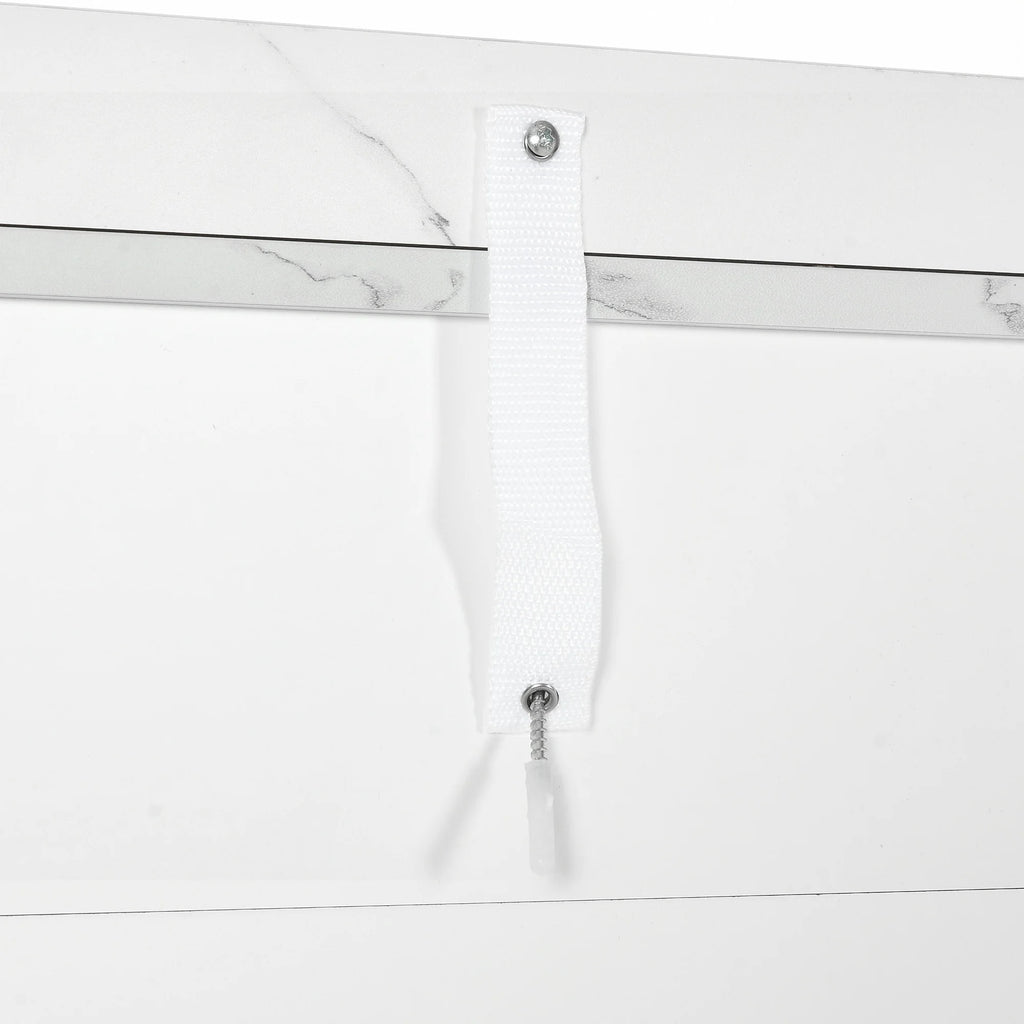 White Over The Toilet Storage Cabinet with Drawers and Adjustable Shelf I596