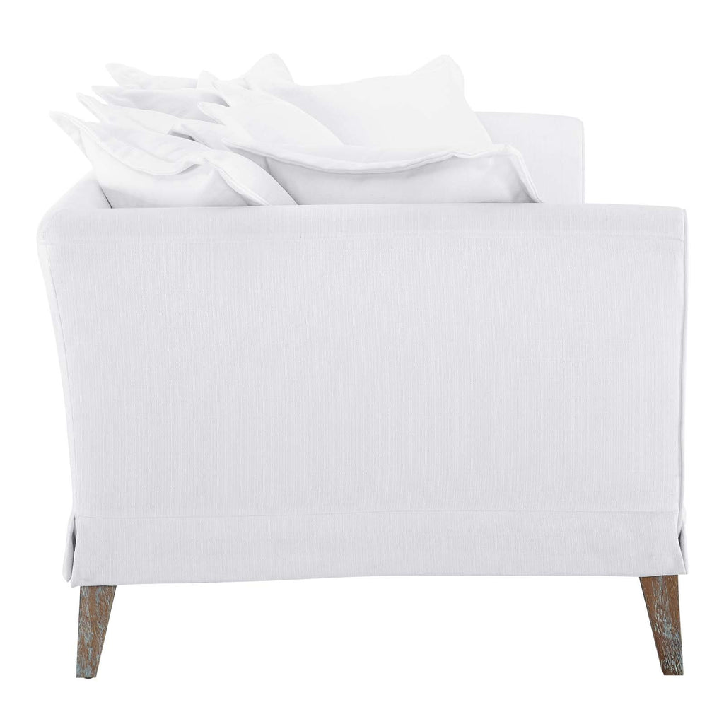 White Fabric Sofa T349161