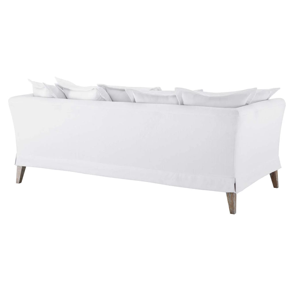 White Fabric Sofa T349161