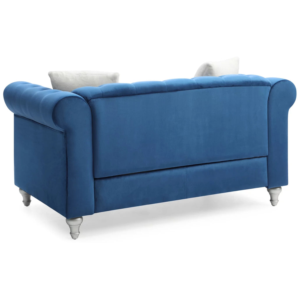Navy Blue Loveseat P4809