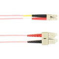 Black Box OM1 62.5/125 Multimode Fiber Optic Patch Cable, SC-LC, Pink, 2-M P22745
