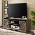 Rustic Grey Wash Wood TV Stand Storage Cabinet N804012