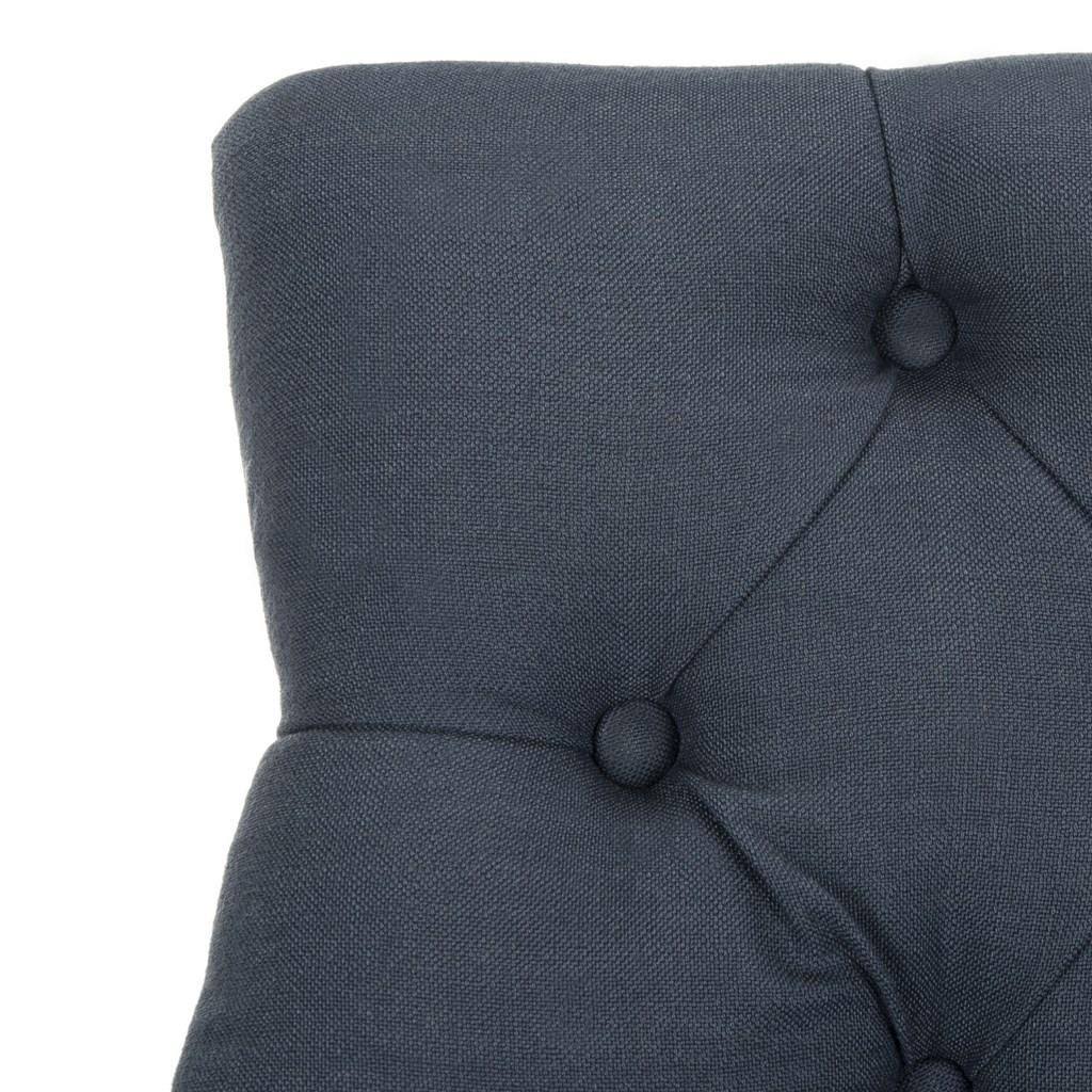 Navy Tufted Wing Back Counter Stool Q317