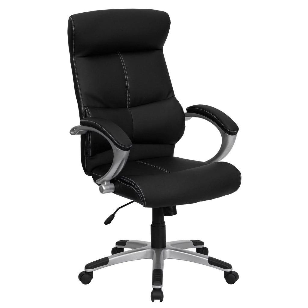 Black LeatherSoft Executive Swivel Office Chair O924