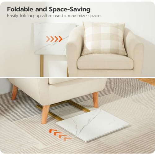 Folding TV Tray Tables Set of 4 with Storage Rack K68595