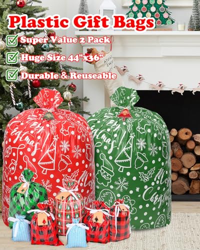 Assorted Sizes 34Pcs Christmas Gift Bags H124